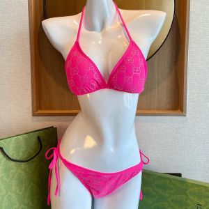 Gucci Bikini with Crystal GG Supreme Women Lycra Rose