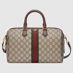 Gucci Medium Ophidia Boston Bag In GG Supreme Canvas 772065 Beige/Brown