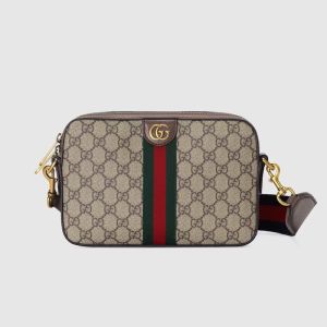 Gucci Small Ophidia Messenger In GG Supreme Canvas 699439 Beige/Brown