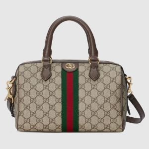 Gucci Small Ophidia Boston Bag In GG Supreme Canvas 772061 Beige/Brown