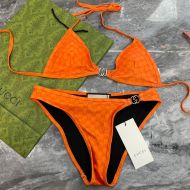 Gucci Bikini with Interlocking G Women GG Supreme Lycra Orange