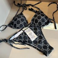 Gucci Bikini Women GG Supreme Lycra Black/White