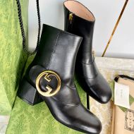 Gucci Blondie Ankle Boots Women Leather Black