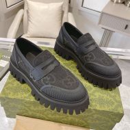 Gucci Maxi Loafers Unisex GG Canvas Black