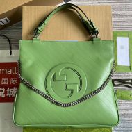 Gucci Medium Blondie Square Tote In Subtler Leather 751516 Green