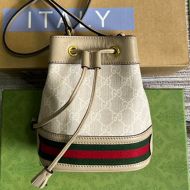 Gucci Mini Ophidia Bucket Bag In GG Supreme Canvas 550620 Beige/Khaki