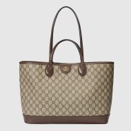 Gucci Medium Ophidia Tote In GG Supreme Canvas 739730 Beige/Brown