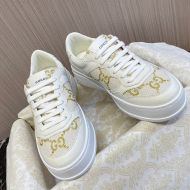 Gucci Platform Sneakers Unisex GG Fabric White