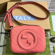 Gucci Small Blondie Camera Bag In Subtler Leather 742360 Pink