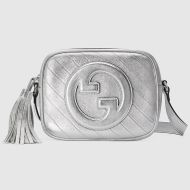 Gucci Small Blondie Camera Bag In Subtler Leather 742360 Silver