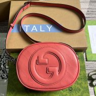 Gucci Small Blondie Oval Bag In Subtler Leather 760175 Pink