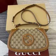 Gucci Small Blondie Top Handle Bag In Original GG Canvas 815714 Beige/Brown