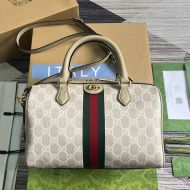 Gucci Small Ophidia Boston Bag In GG Supreme Canvas 772061 Khaki/White