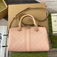 Gucci Small Ophidia Boston Bag In GG Supreme Canvas 772061 Pink