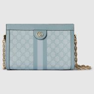 Gucci Small Ophidia Clutch Shoulder Bag In GG Supreme Canvas 503877 Sky Blue