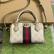 Gucci Super Mini Ophidia Boston Bag In GG Supreme Canvas 781490 Beige/Khaki