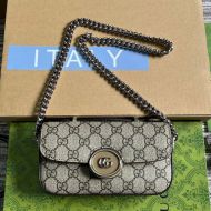 Gucci Super Mini Petite Versatile Bag In GG Supreme Canvas 760194 Beige/Brown